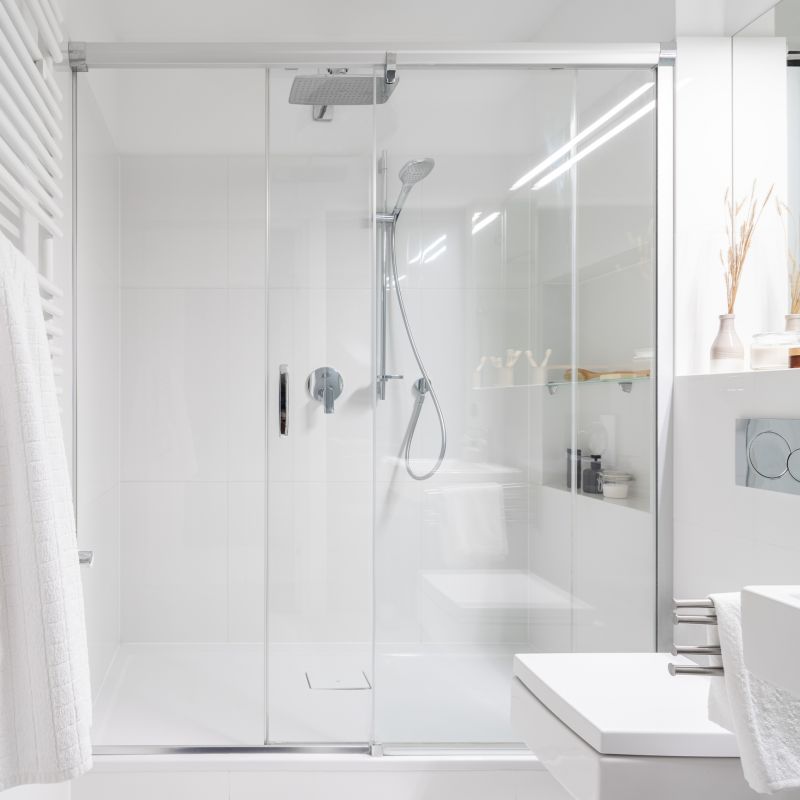 Glass-Enclosed Shower