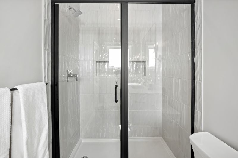 Contemporary Shower with Clear Glass
