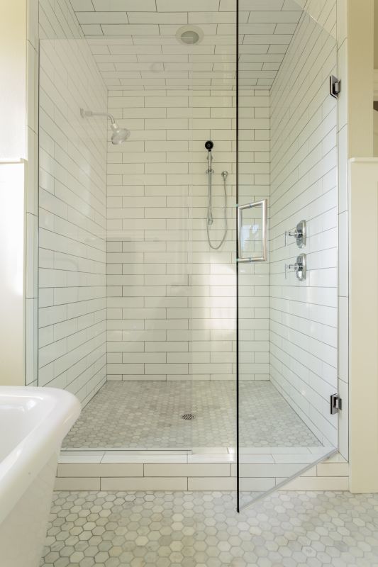 Custom Shower with Decorative Tile